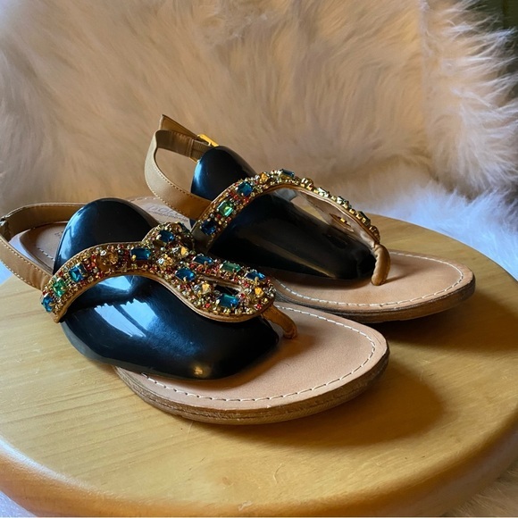 Dolce Shoes Sandal’s Women’s Size 9M Slip On Gems - Picture 2 of 11